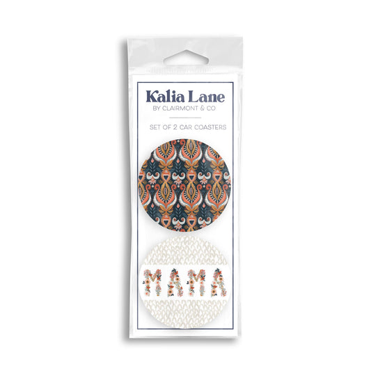 Car Coaster 2-Pack Kalia Lane-Pretty Things Pattern & Mama