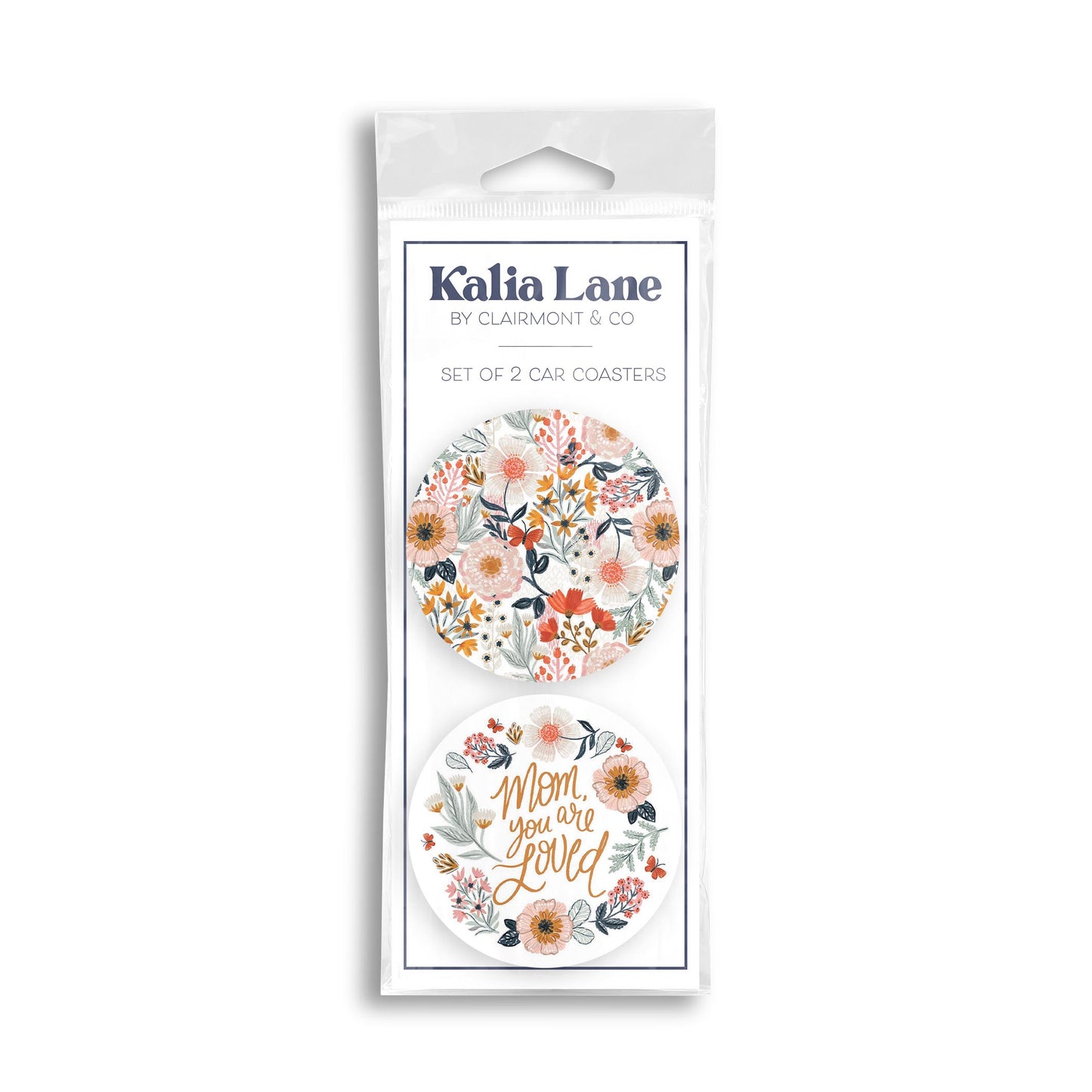 Car Coaster 2-Pack Kalia Lane-Pretty Things Pattern & Loved