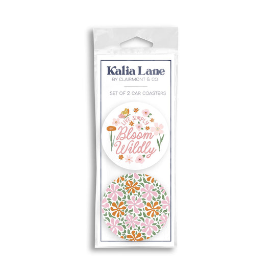 Car Coaster 2-Pack Kalia Lane-Spring Bloom Wildly & Pattern