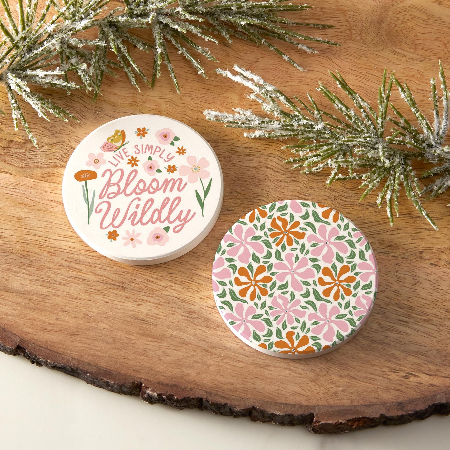 Car Coaster 2-Pack Kalia Lane-Spring Bloom Wildly & Pattern