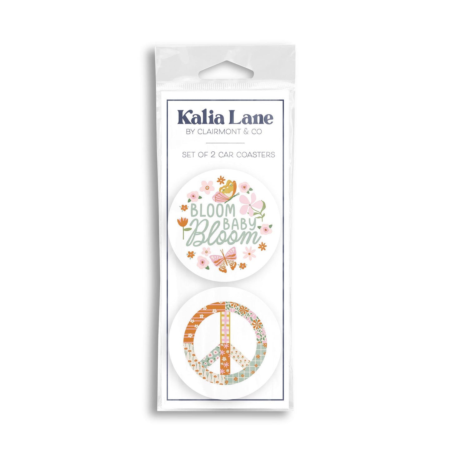 Car Coaster 2-Pack Kalia Lane-Spring Bloom Baby Bloom & Peace