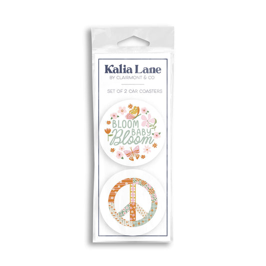 Car Coaster 2-Pack Kalia Lane-Spring Bloom Baby Bloom & Peace