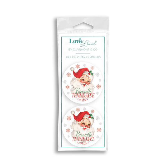 Car Coaster 2-Pack Love Local-Classic Santa City & State