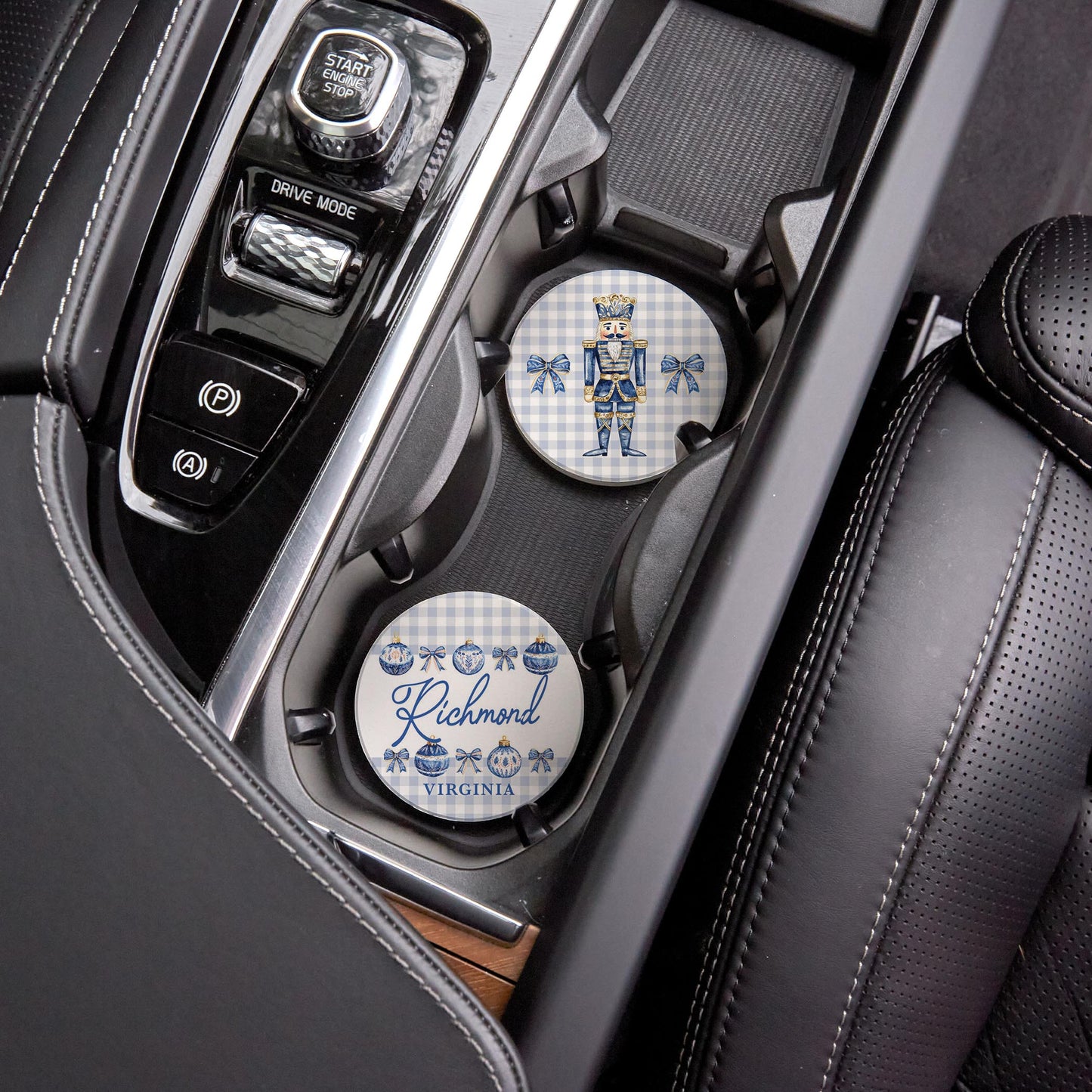 Car Coaster 2-Pack Love Local-Love+Local Blue Noel - A Grand Millennial Christmas -4