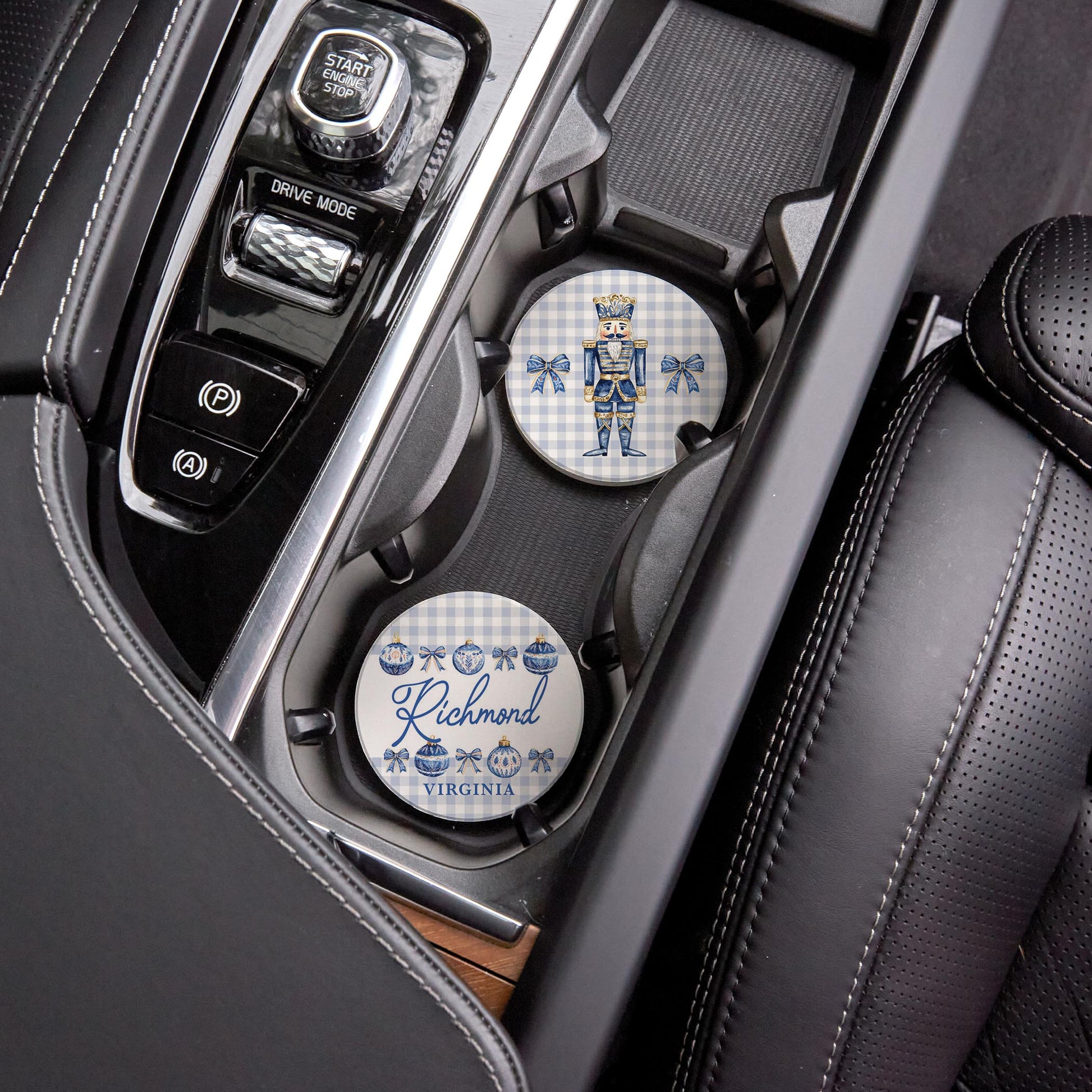 Car Coaster 2-Pack Love Local-Love+Local Blue Noel - A Grand Millennial Christmas -4