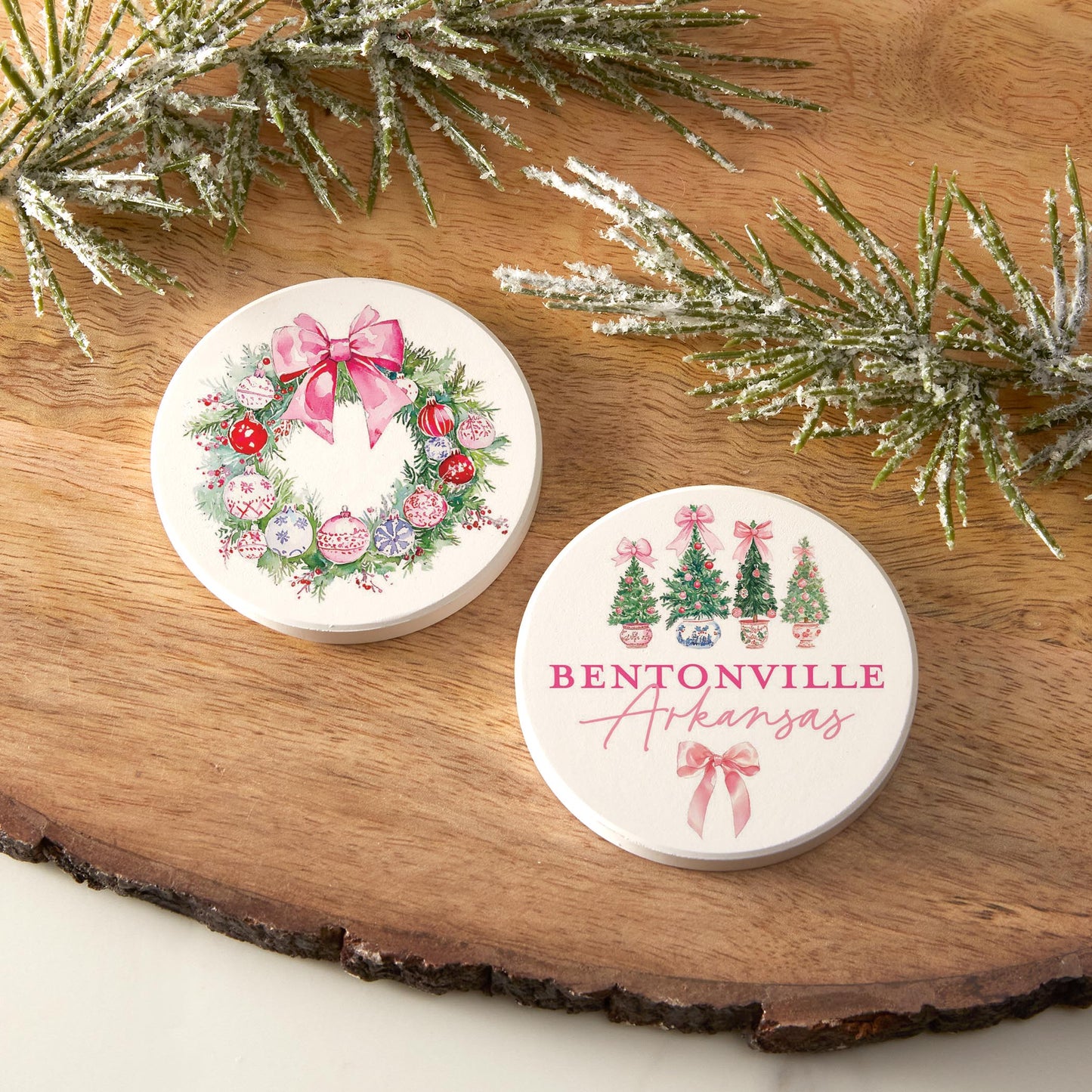 Car Coaster 2-Pack Love Local-Love+Local Blush & Baubles - A Grand Millennial Christmas -3