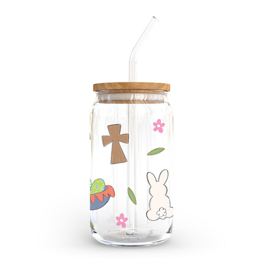 16oz Cold Brew Glass-Easter Pattern