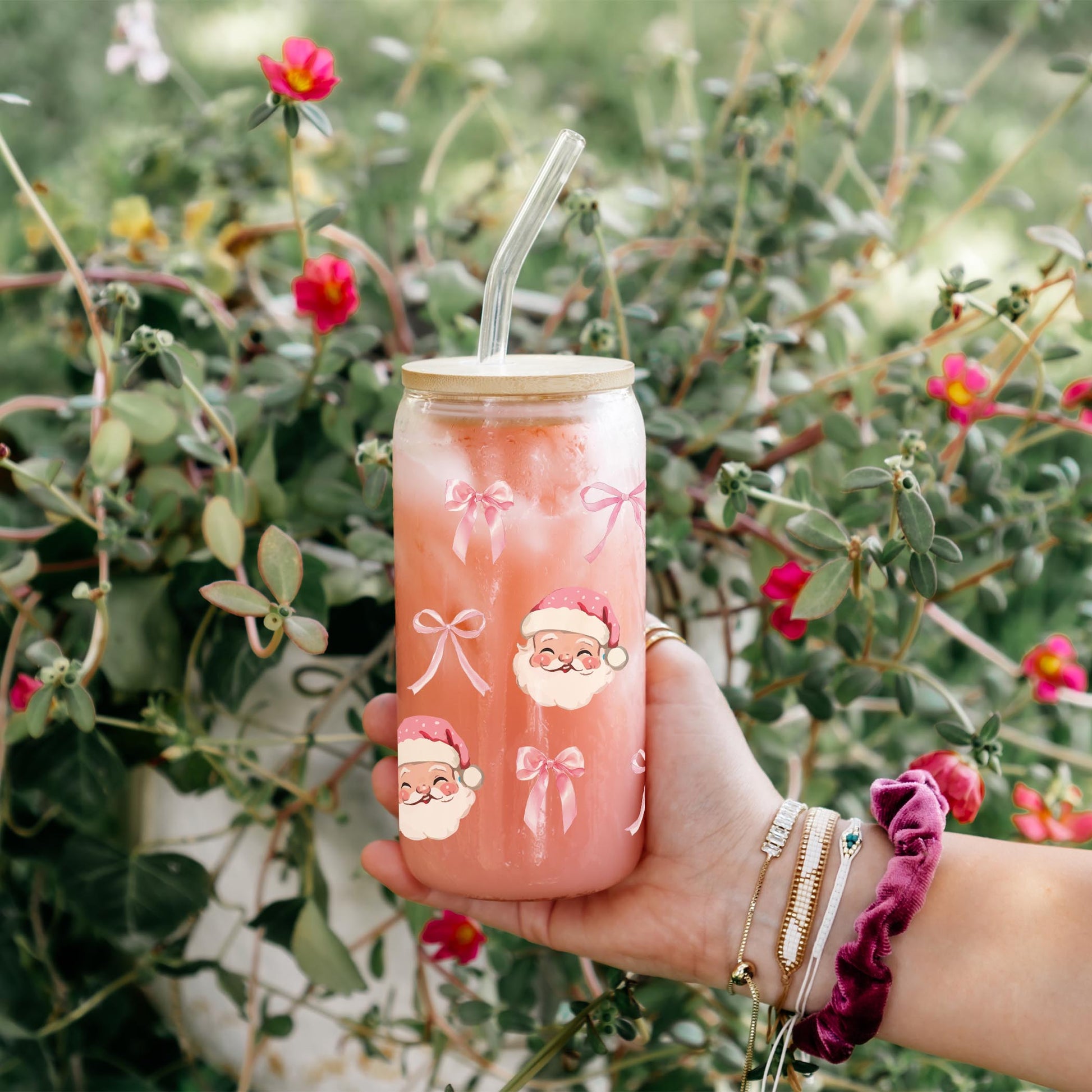 16oz Cold Brew Glass-Blush & Baubles - A Grand Millennial Christmas -4