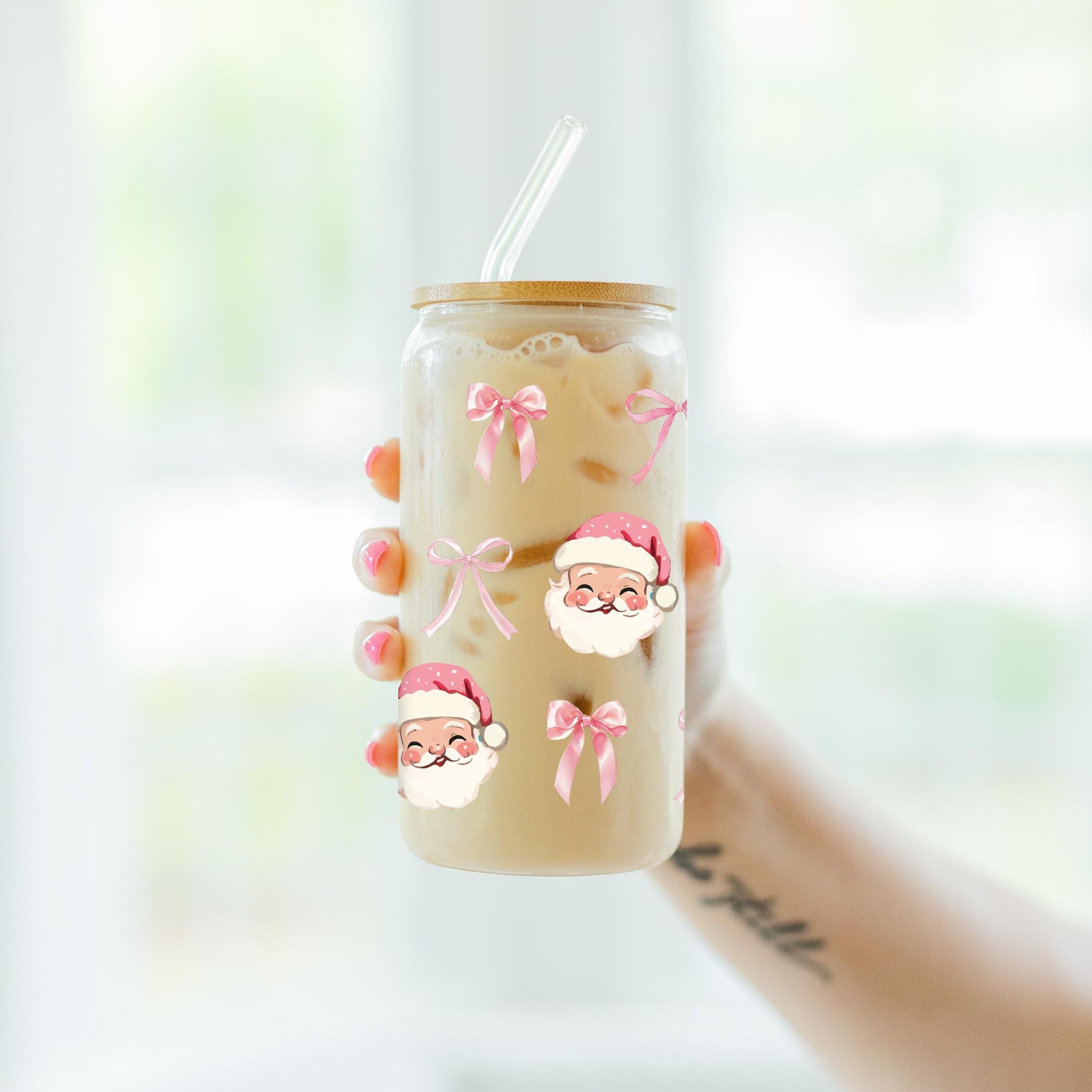16oz Cold Brew Glass-Blush & Baubles - A Grand Millennial Christmas -7