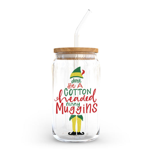 16oz Cold Brew Glass-Cotton Headed Ninny Muggins