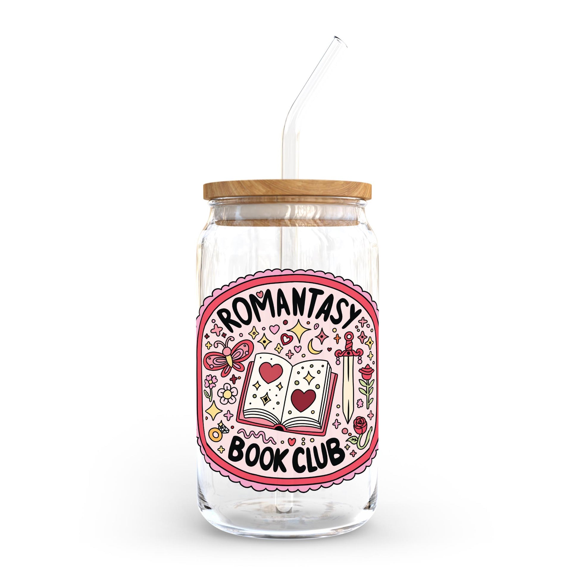 16oz Cold Brew Glass-Romantasy Book Club -0