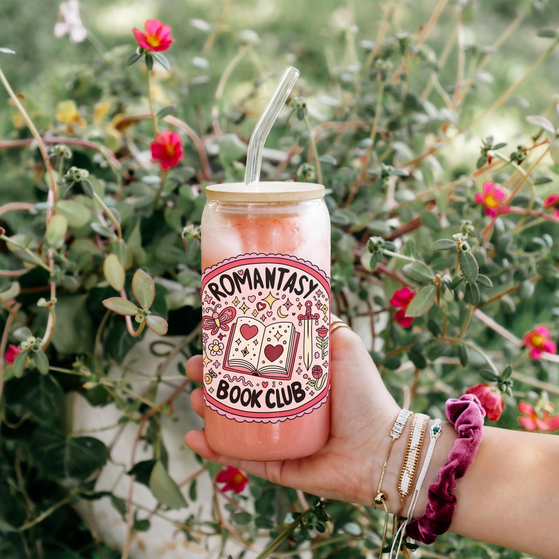 16oz Cold Brew Glass-Romantasy Book Club -4