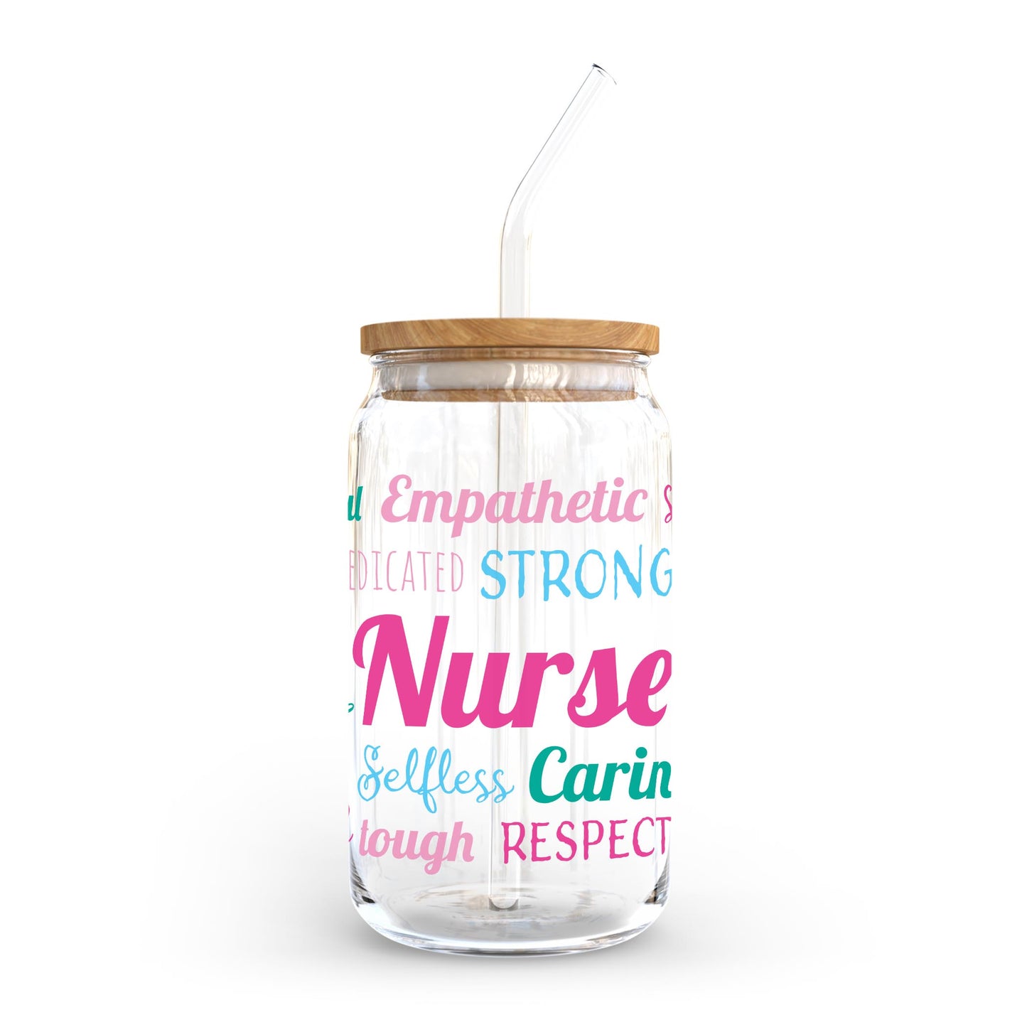 16oz Cold Brew Glass-Nursing Words