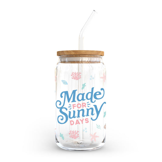 16oz Cold Brew Glass-Coastal Sea Turtles Sunny Days