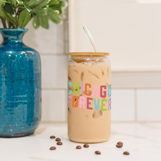 16oz Cold Brew Glass-Chicago Forever