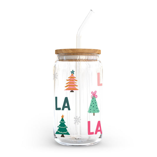 16oz Cold Brew Glass-Whimsy Wonderland Bright Fa La La