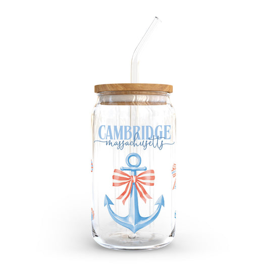 16oz Cold Brew Glass-Love+Local New England Tides -0