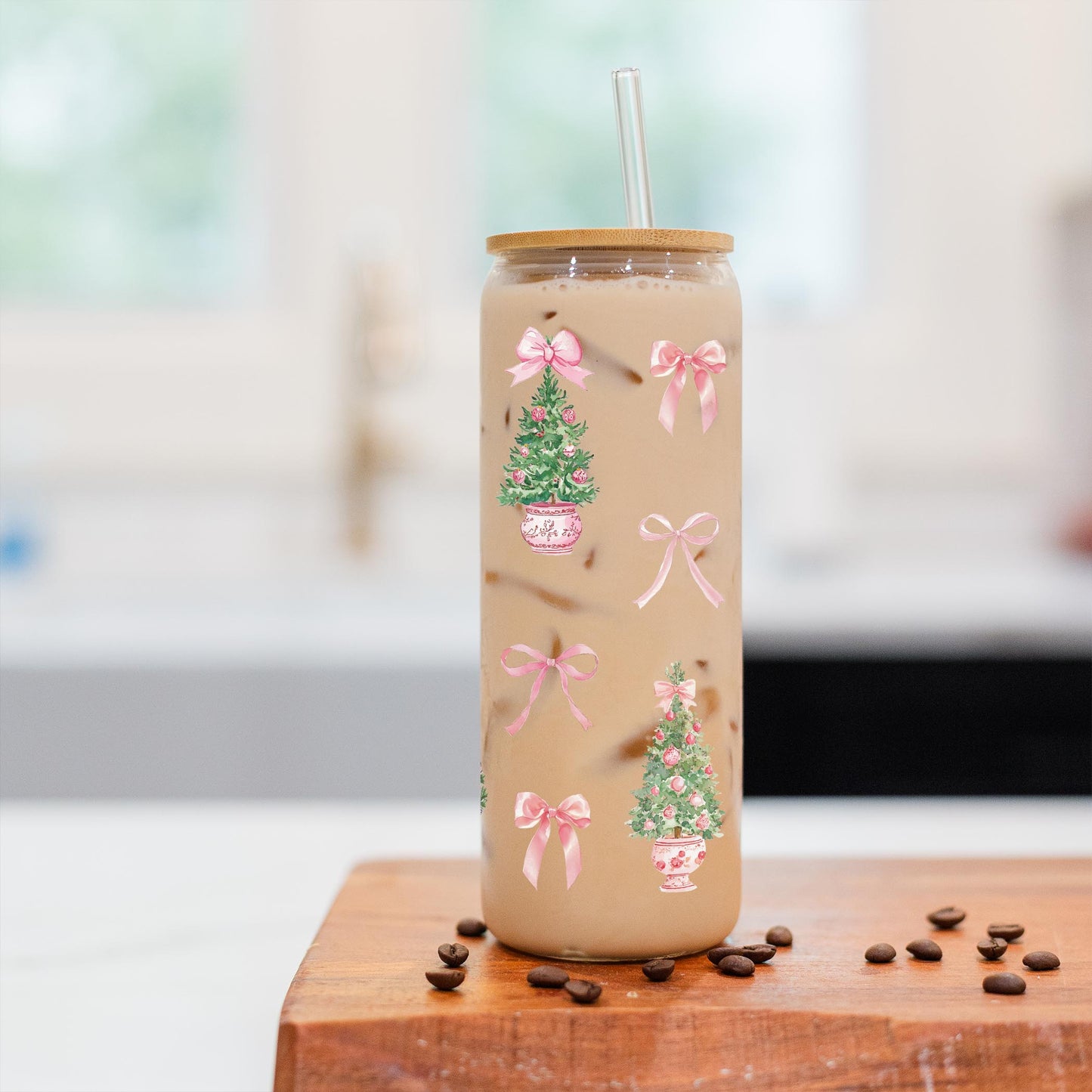 24oz Cold Brew Glass-Blush & Baubles - A Grand Millennial Christmas -2