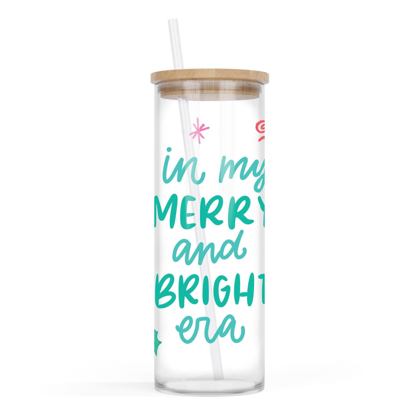 24oz Cold Brew Glass-In My Merry & Bright Era