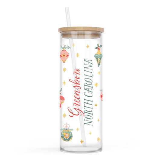 24oz Cold Brew Glass-Ornament Gems