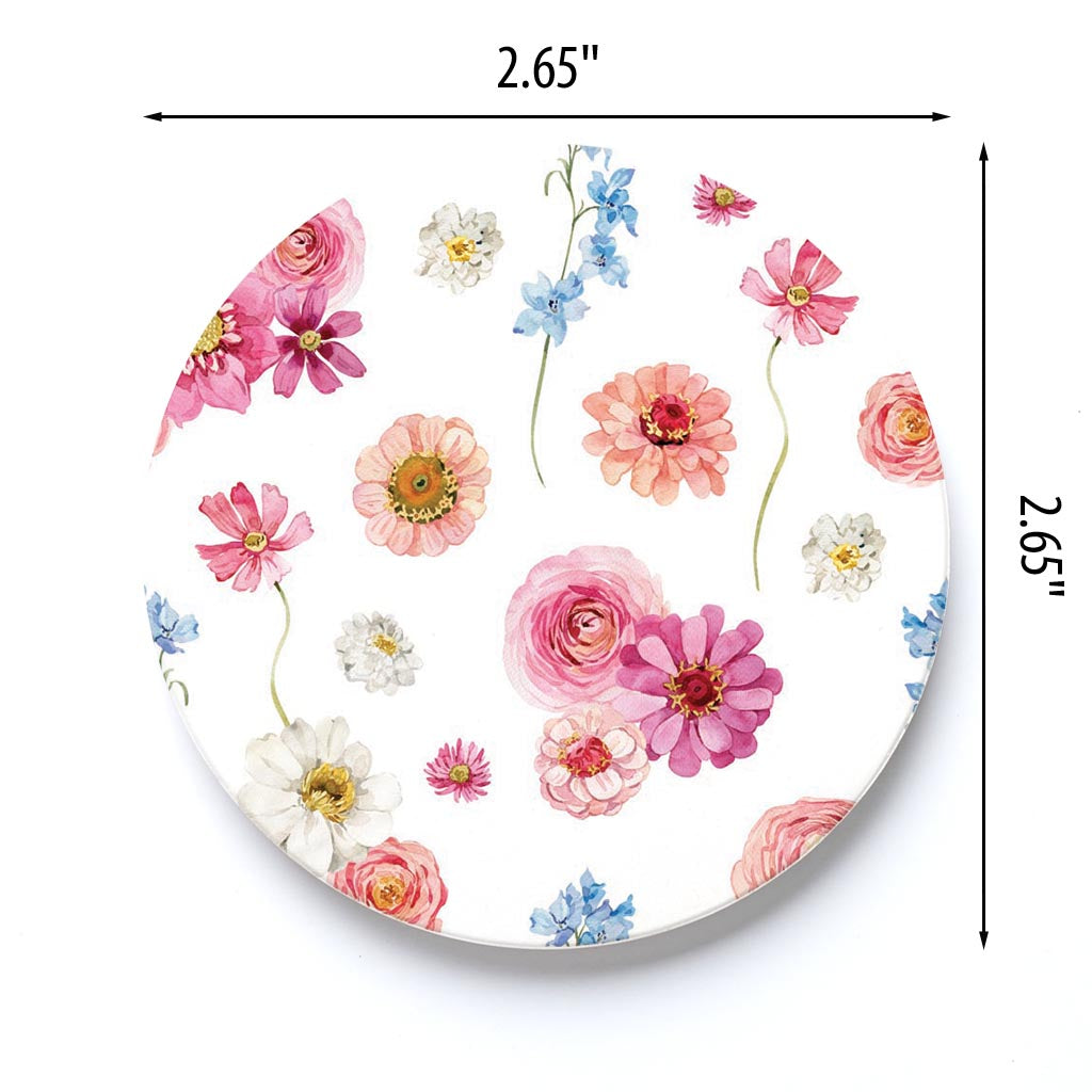 Car Coaster-Fantasy Garden Florals 2 -3