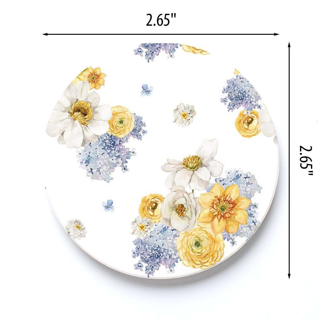 Car Coaster-Fantasy Garden Florals 3 -3
