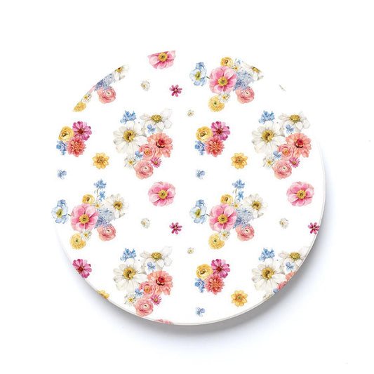 Car Coaster-Fantasy Garden Florals 4 -0