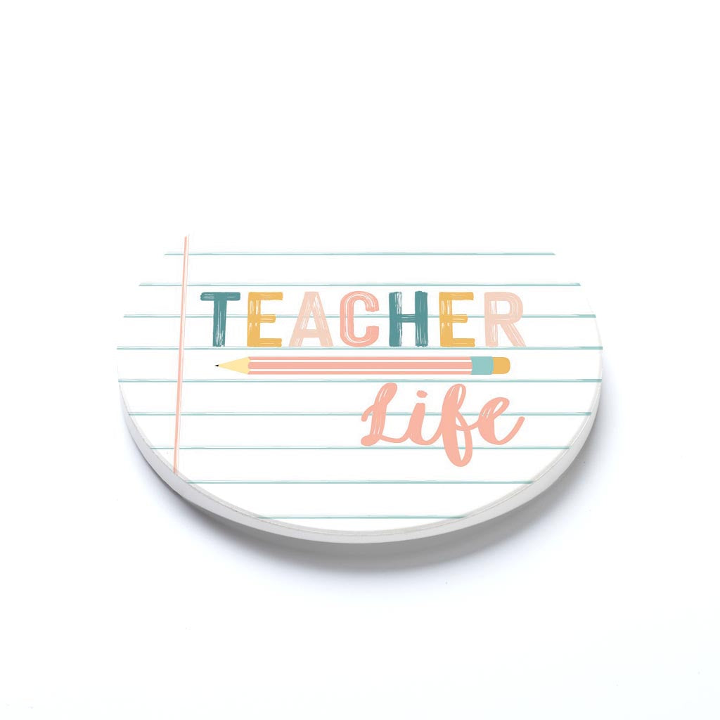 Car Coaster-Teacher Life Notebook Paper -1