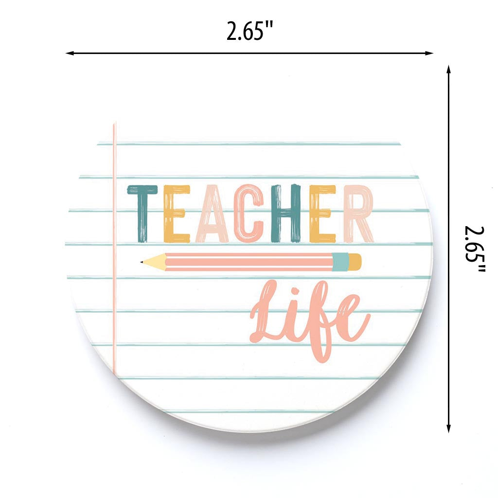 Car Coaster-Teacher Life Notebook Paper -3