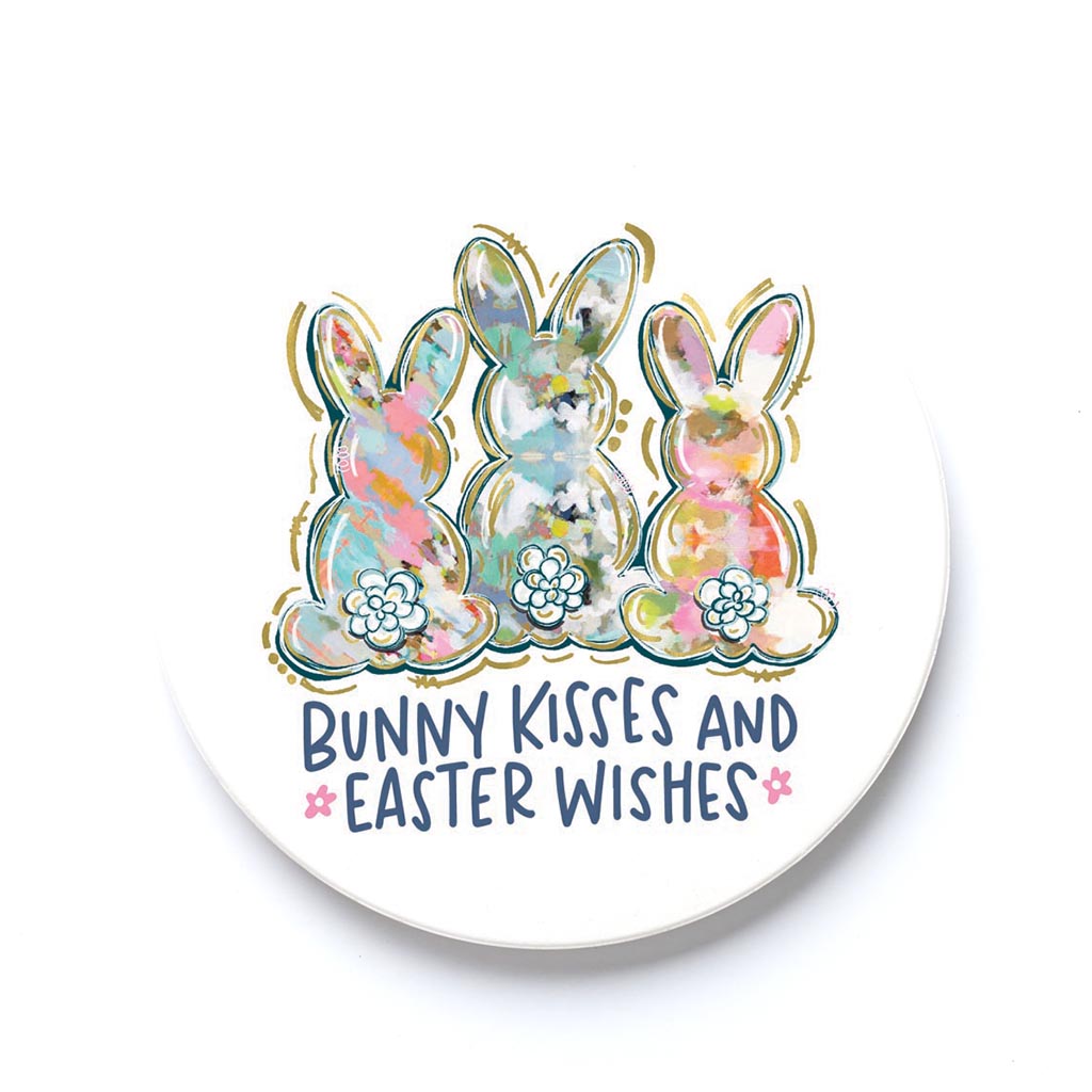 Car Coaster-Bunny Kisses & Easter Wishes