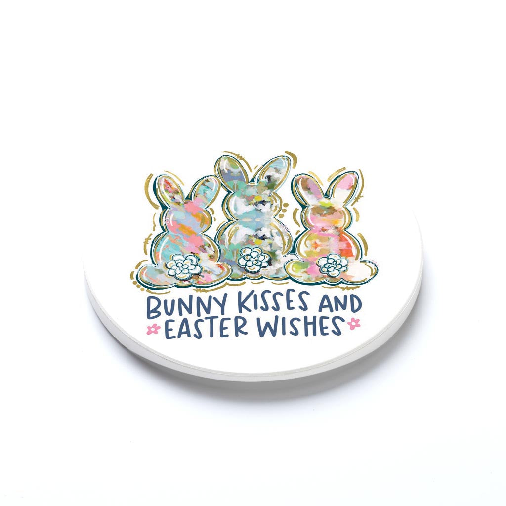 Car Coaster-Bunny Kisses & Easter Wishes