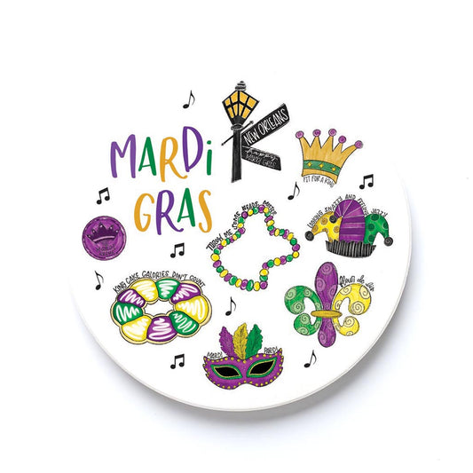 Car Coaster-Mardi Gras Icons