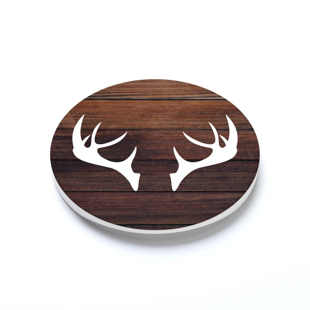 Car Coaster-Wooden Antlers -1