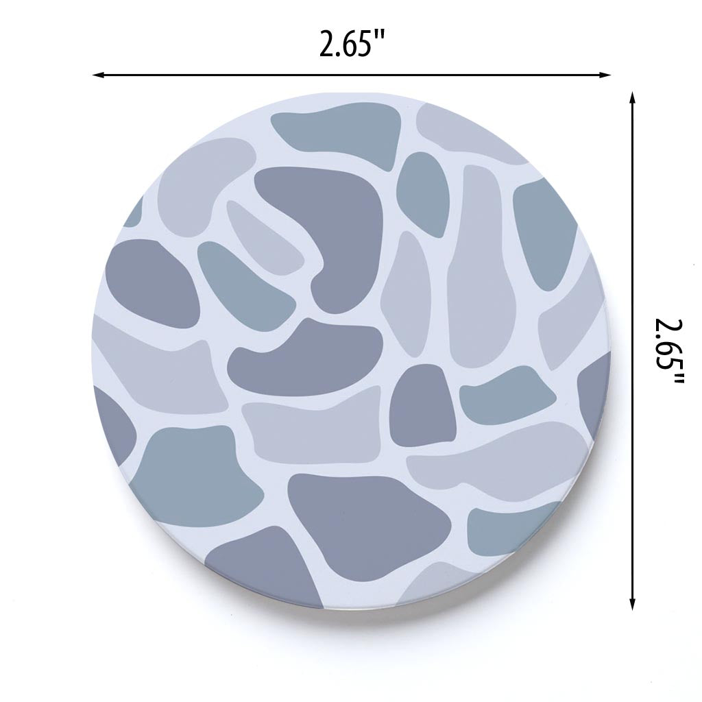 Car Coaster-Grey Camo Pattern -3