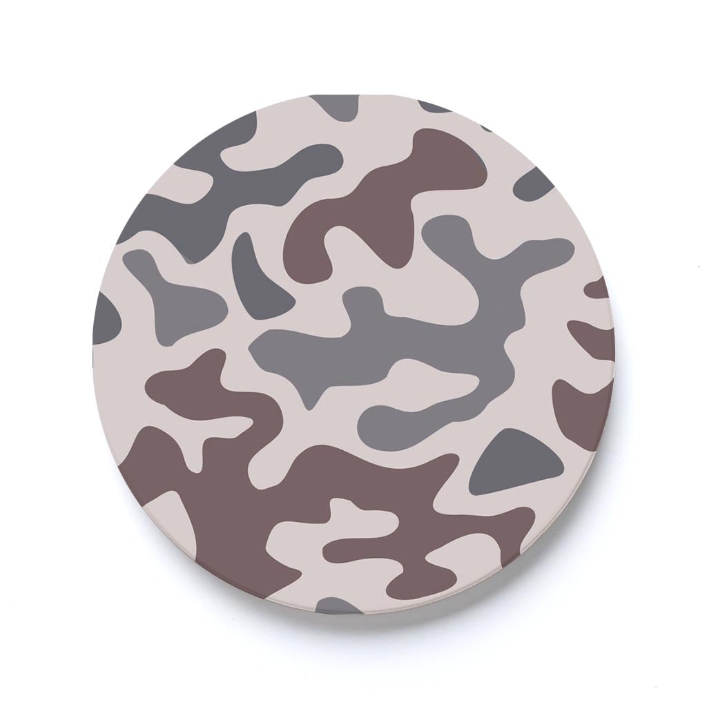 Car Coaster-Brown Camo Pattern -0