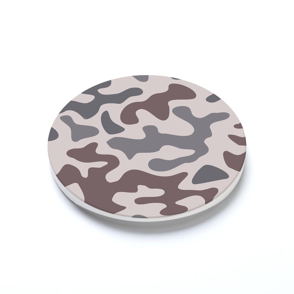 Car Coaster-Brown Camo Pattern -1