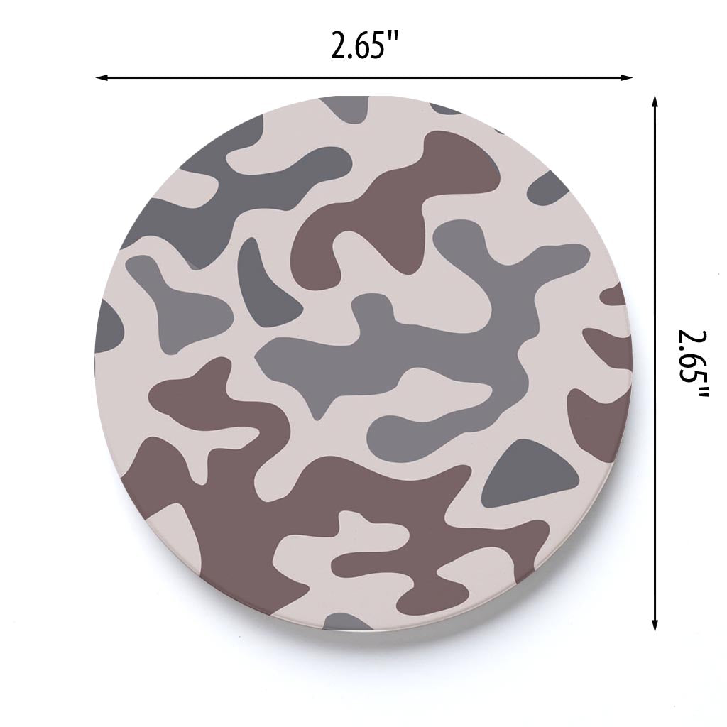 Car Coaster-Brown Camo Pattern -3