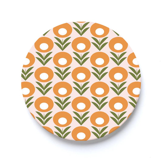 Car Coaster-Groovy Flower Pattern 2 -0