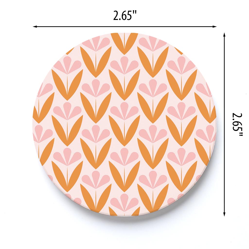 Car Coaster-Groovy Flower Pattern 3 -3