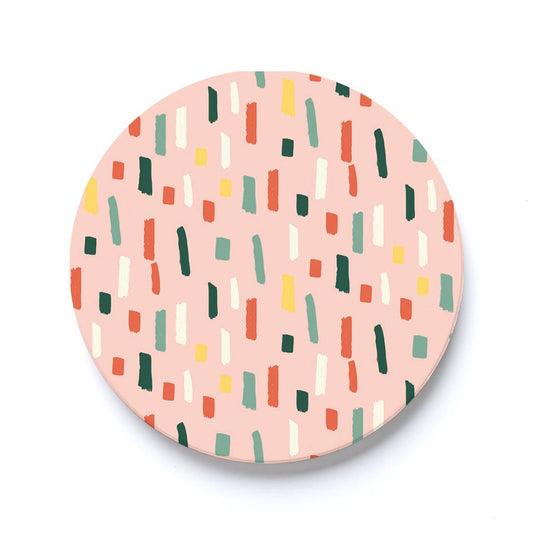 Car Coaster-Retro Painted Swatch Pattern 3 -0