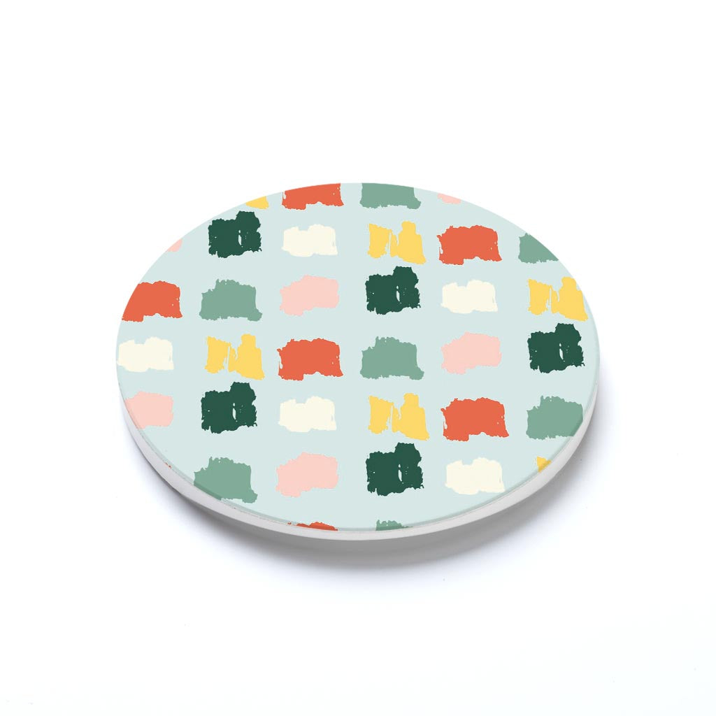 Car Coaster-Retro Painted Swatch Pattern 4 -1