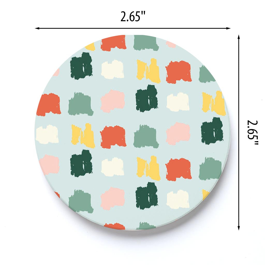 Car Coaster-Retro Painted Swatch Pattern 4 -3