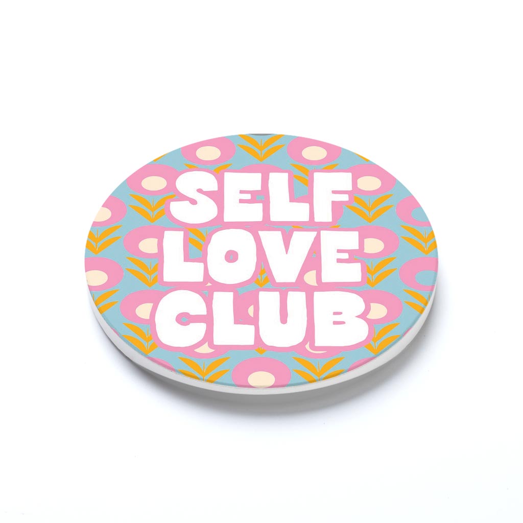 Car Coaster-Bright Retro Self Love Club -1