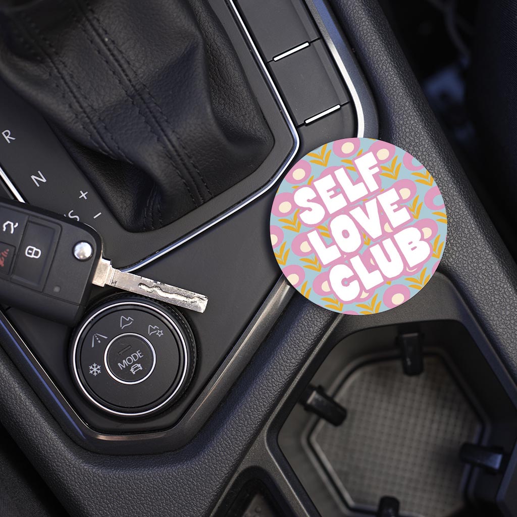 Car Coaster-Bright Retro Self Love Club -5