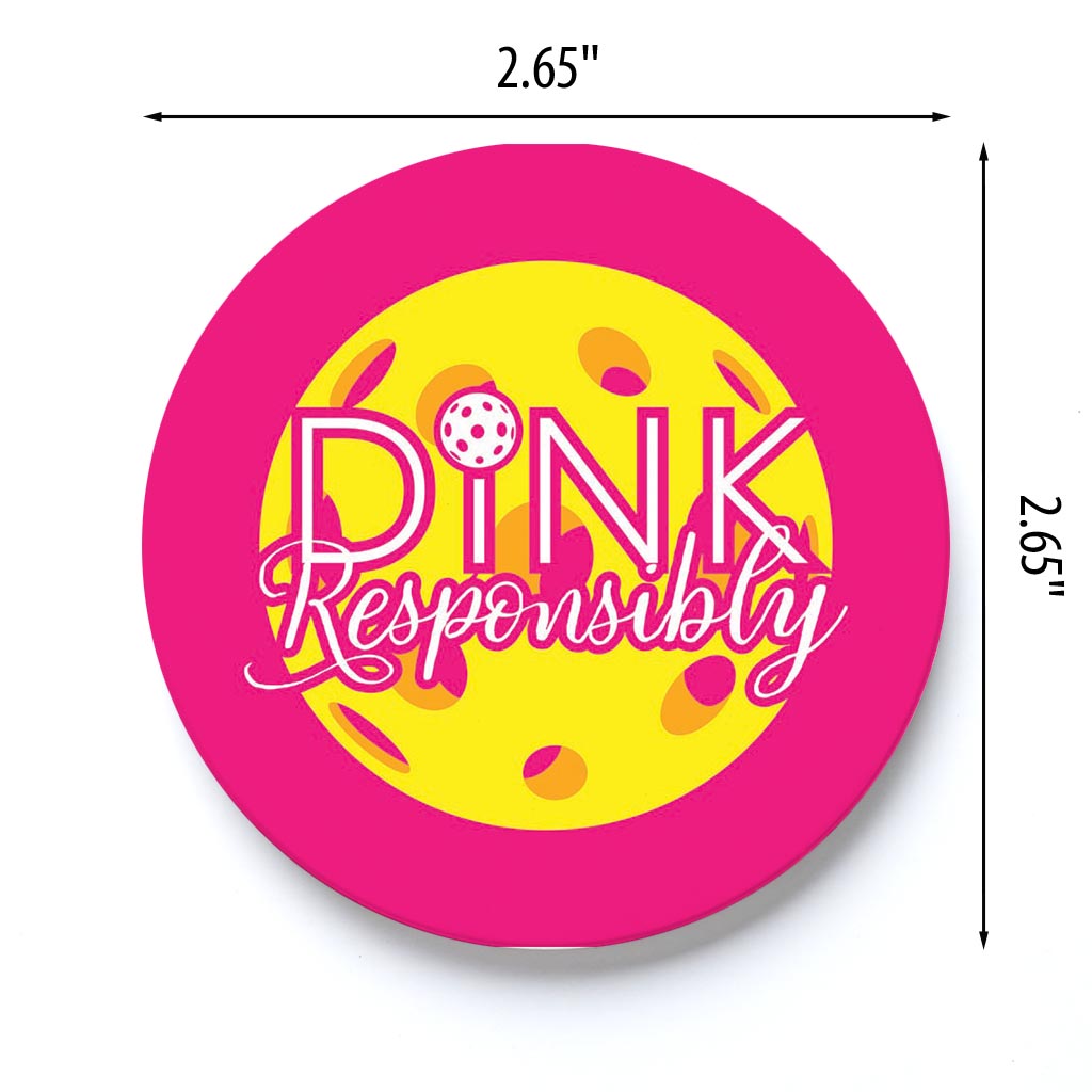 Car Coaster-Dink Responsibly Pink -3