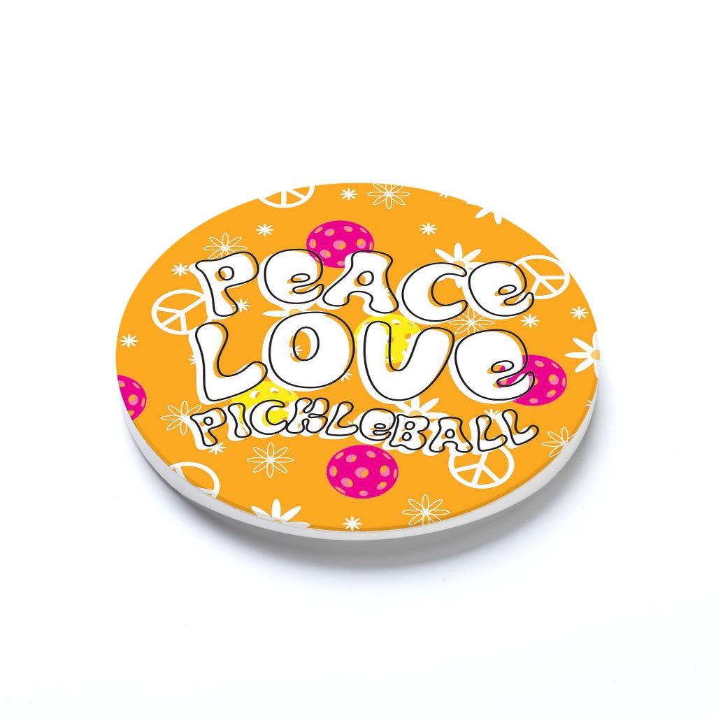 Car Coaster-Peace Love Pickleball -1