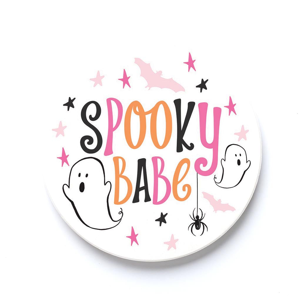 Car Coaster-Happy Ghost Spooky Babe -0