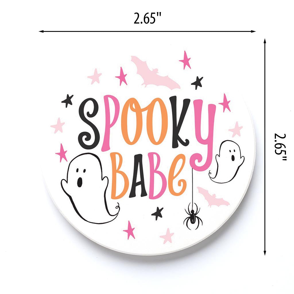 Car Coaster-Happy Ghost Spooky Babe -3