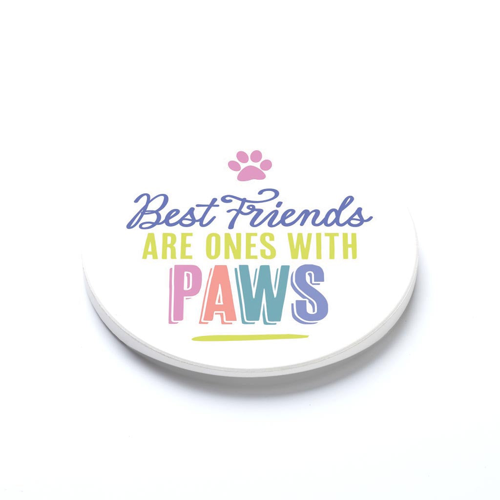 Car Coaster-Best Friends Are Ones With Paws -1