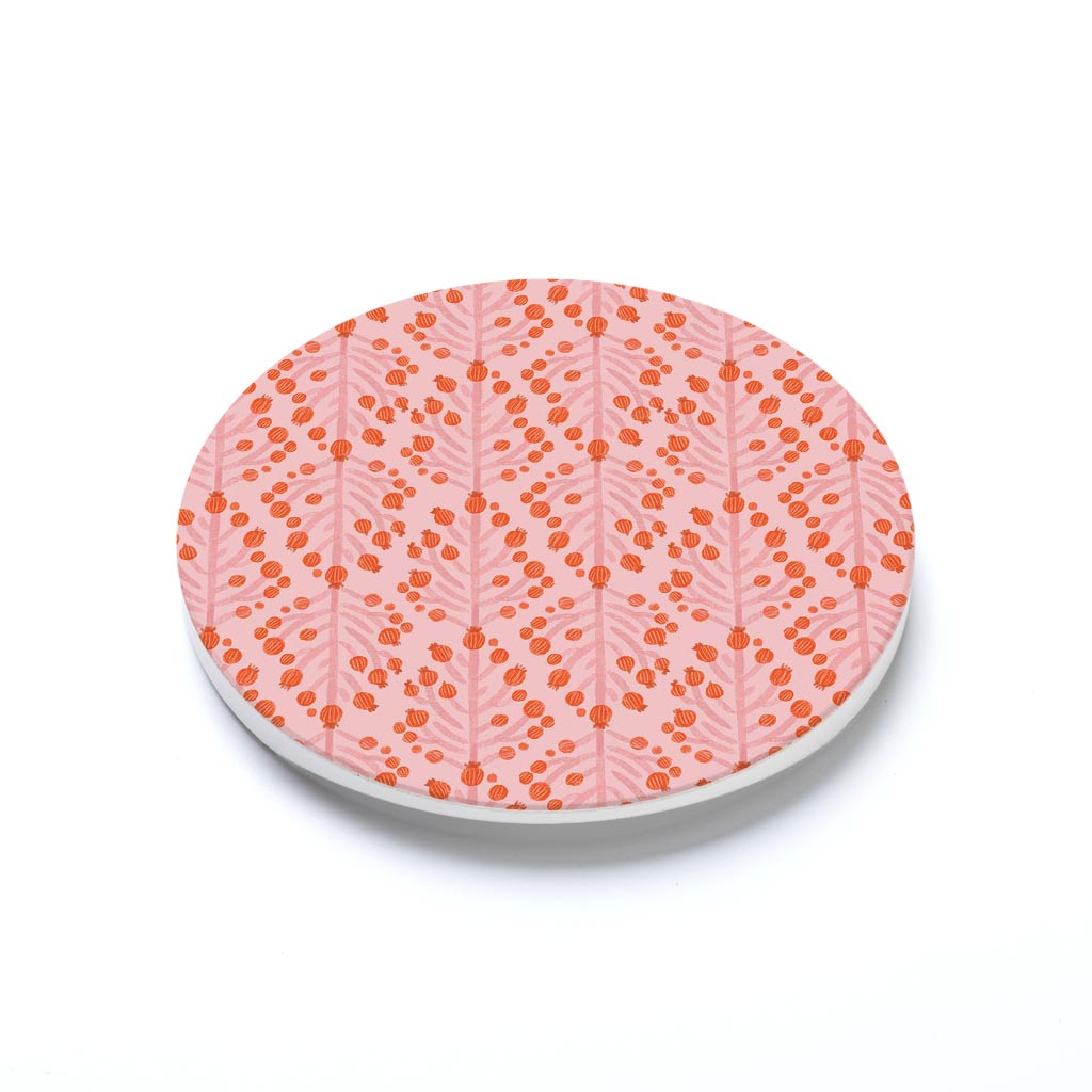 Car Coaster-Pretty Things Pink Pattern